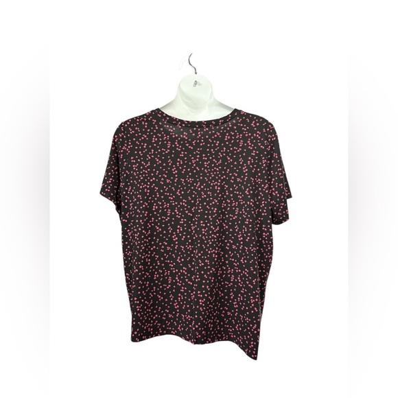 Penningtons, Boyfriend Fit Red Print T-Shirt, Plus Size 2X, Black, Red - Picture 6 of 7